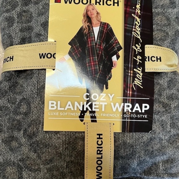 Woolrich Leopard Animal Print Cozy Blanket Wrap Shawl With Fringe Trim One Size - Picture 2 of 4